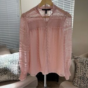 White House Black Market Light Pink Blouse